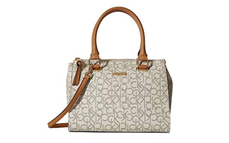 Calvin Klein Halle Hudson Monogram Satchel Handbag