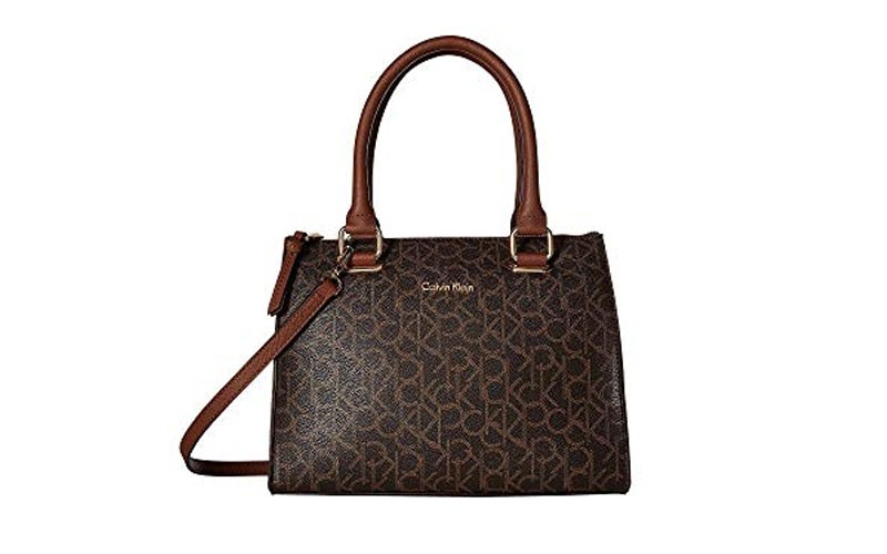 Calvin Klein Halle Hudson Monogram Satchel Bag