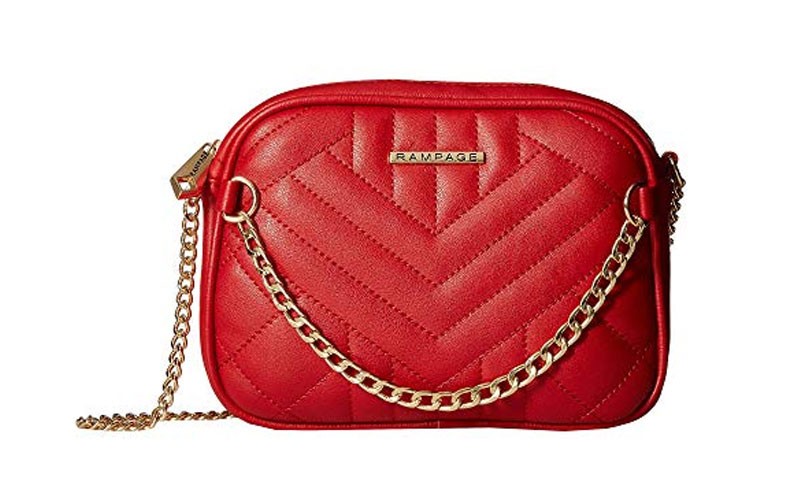 Rampage Quilted Crossbody Bag with Chain 