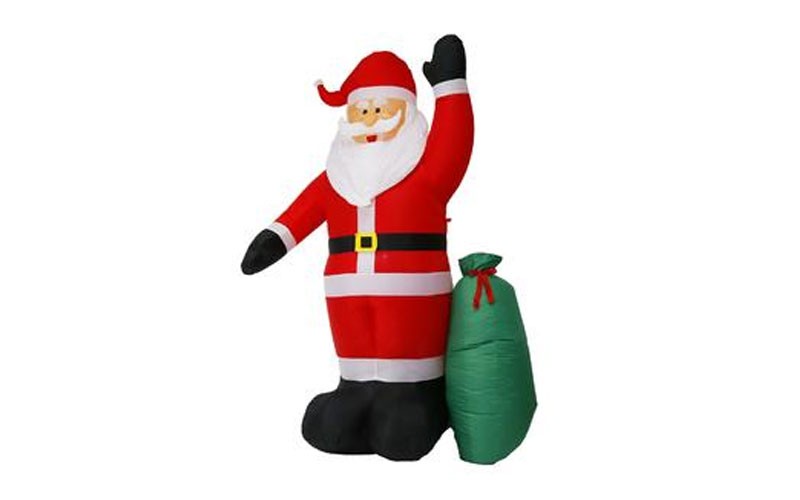Kinbor 8Ft Santa Clause with Gift Bag Outdoor Yard Inflatable Decoration