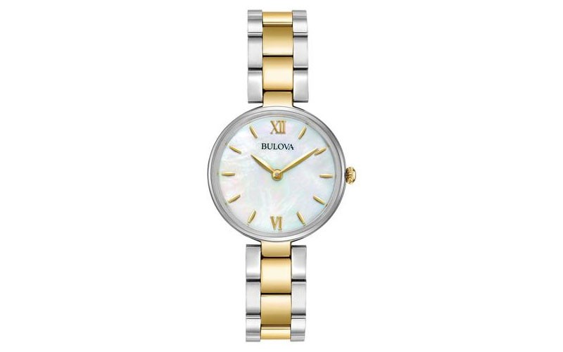 Bulova Womens Classic MOP Dial Stainless Steel Two-Tone Bracelet