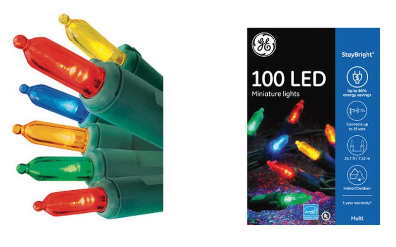 GE StayBright LED 100ct LED Christmas Light Set - Multi Color