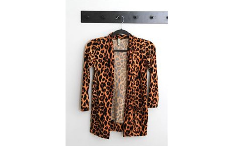 Pomelo Clothing Cardigan for Girls in Leopard Print