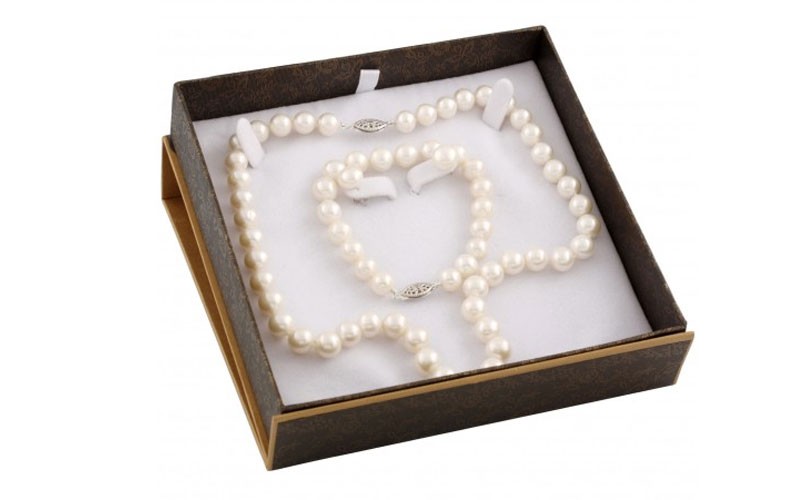Bella Pearl White Freshwater Pearl Boxed Jewelry Set-D