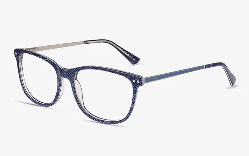 Grid Blue Eyeglasses For Women