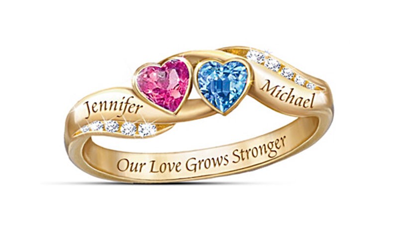 Love's Journey Personalized Couples Ring