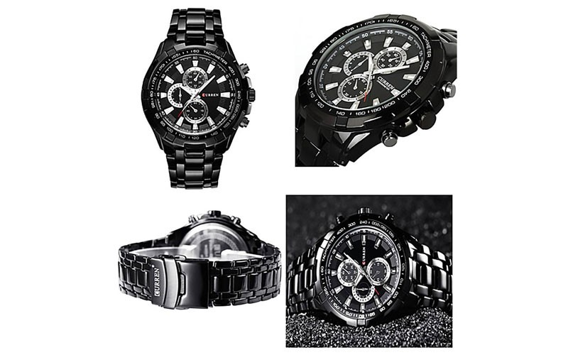 Curren Chronograph Executive Stainless Steel Quartz Watch Waterproof