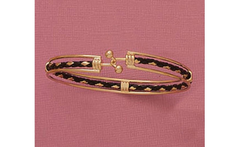 Black Leather Bangle