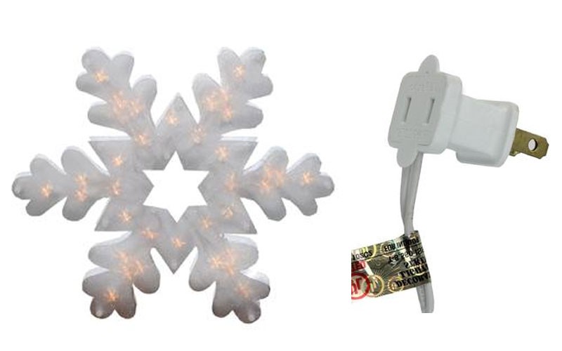 Sienna 16.5 Lighted Shimmering Snowflake Christmas Window Silhouette Decoration