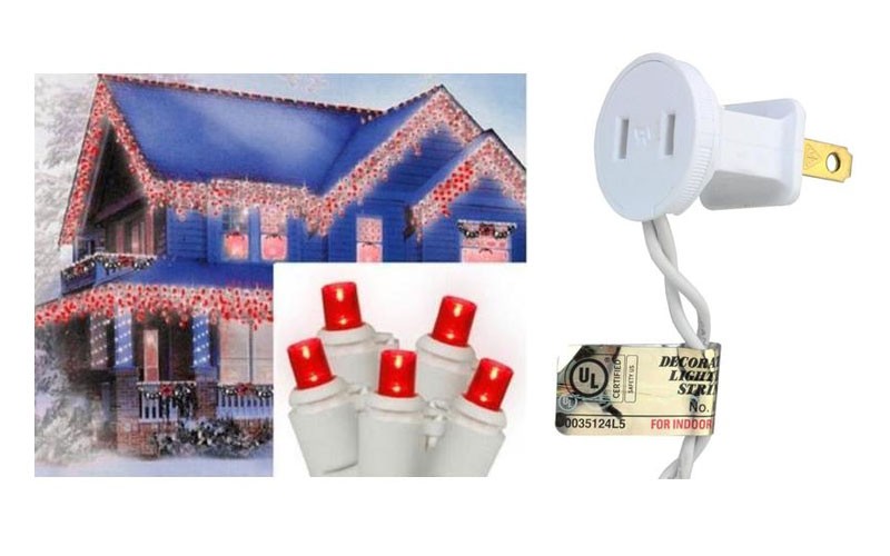 Brite Star Set of 70 Red LED Wide Angle Icicle Christmas Lights - White Wire