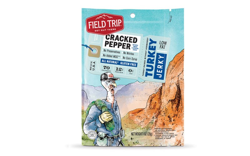 Cracked Pepper Turkey Jerky 1 oz Bags Pack of 1