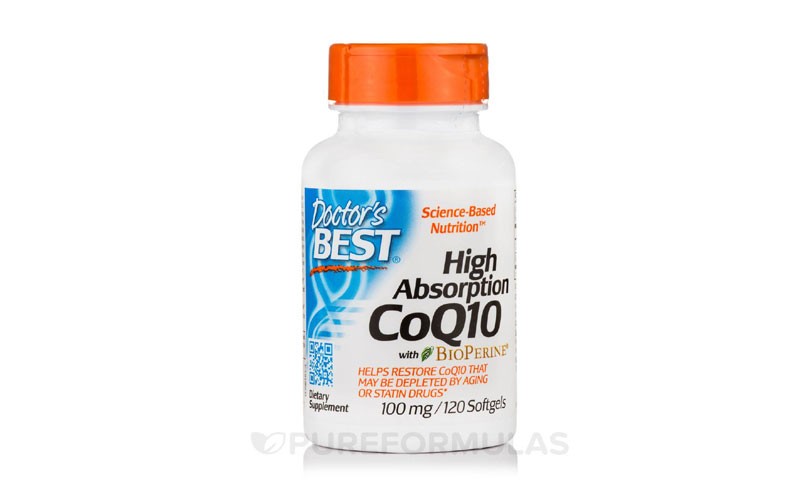 High Absorption CoQ10 with BioPerine 100mg-120 Softgels
