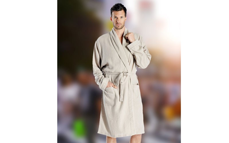 Pure Cashmere Knee Length Robe for Men