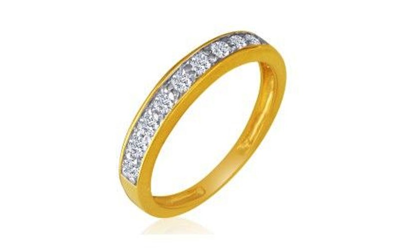 1/4Ct Diamond Band In 10K Yellow Gold