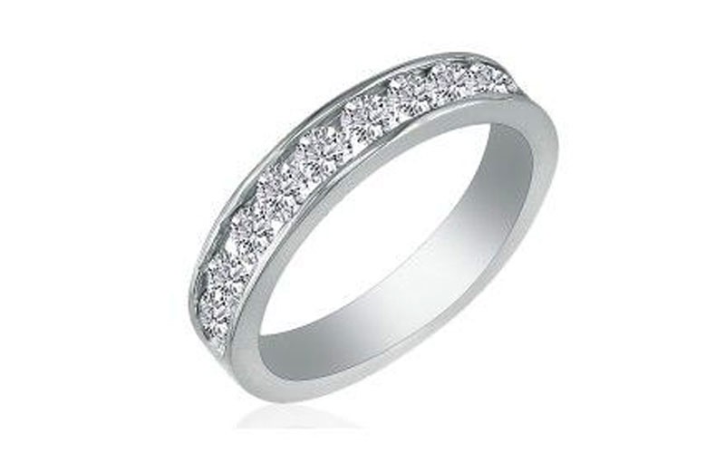 Fine 1Ct Channel Set Diamond Anniversary Band In Platinum