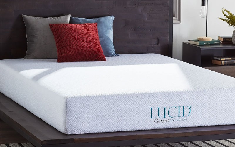 Lucid Comfort Collection 10-inch Queen-size Gel Memory Foam Mattress