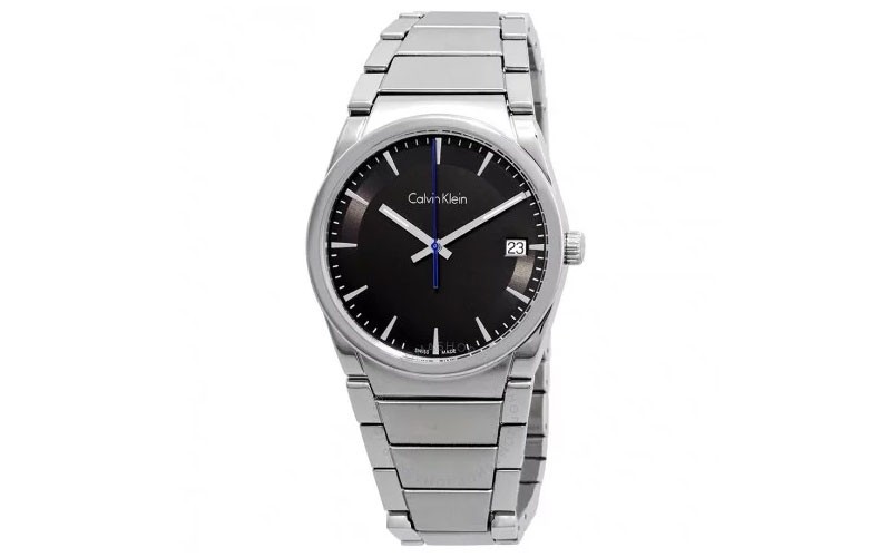 Calvin klein Step Black Dial Stainless Steel Mens Watch