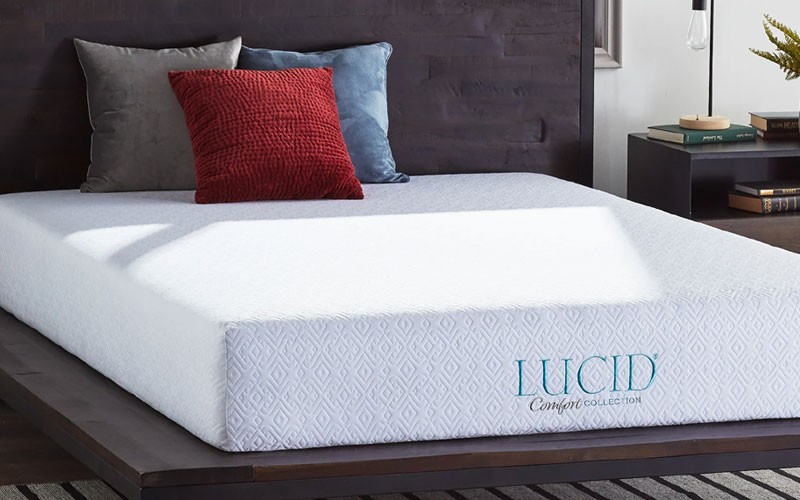 Lucid Comfort Collection 10-inch Queen size Gel Memory Foam Mattress