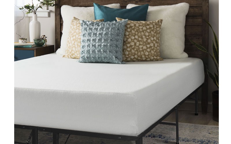 Crown Comfort 10-inch Memory Foam Mattress with Bed Frame Set Full