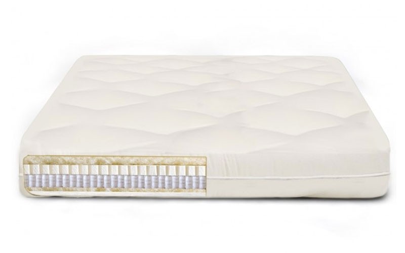 Eco Wool Organic Wool Futon Bed Mattress with Organic Latex & Microcoil Core