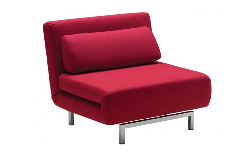 S Chair Convertible Chair-Bed Sleeper Red