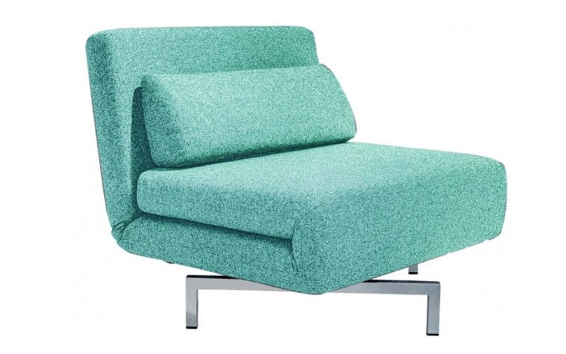 S Chair Blue Tweeds Convertible Chair Bed Sleeper