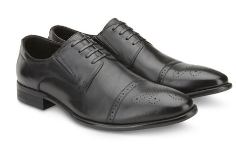 No Lace Cap Toe Dress Formal Men Black Shoes