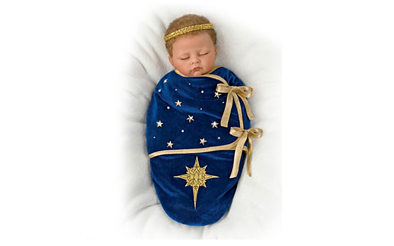 Linda Murray Thomas Kinkade Glory To The Newborn King Baby Doll