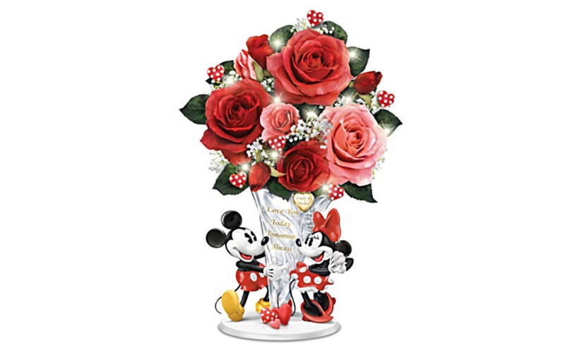 Disney Personalized Crystal Vase Centerpiece With Lights