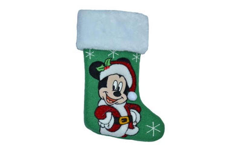 Disney 10.5 Mickey Appliqued Stocking