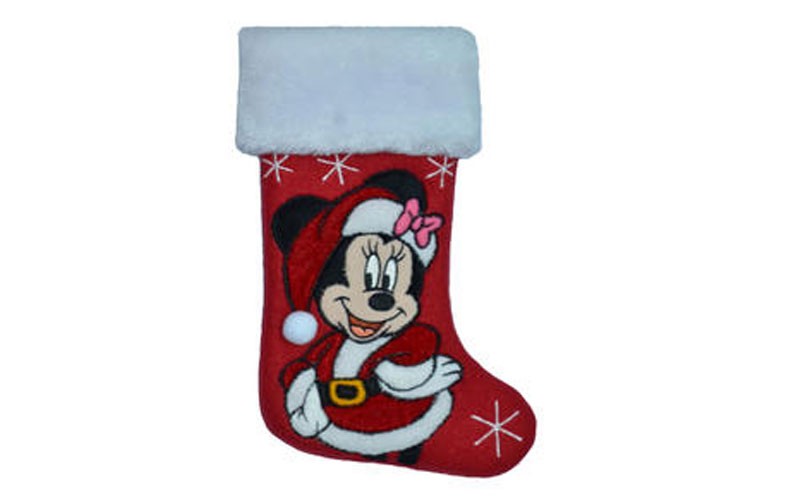 Disney 10.5 Minnie Appliqued Stocking