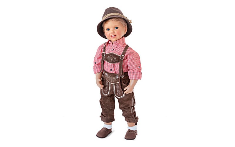 Monika Peter Poseable Bavarian Style Outfit Luis Child Doll