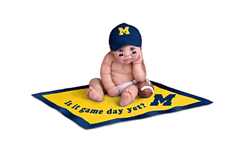 Michigan Wolverines Fan Commemorative Baby Doll