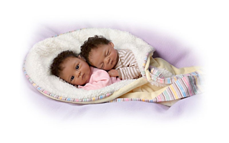 Waltraud Hanl Jada & Jayden Poseable Twin Baby Dolls