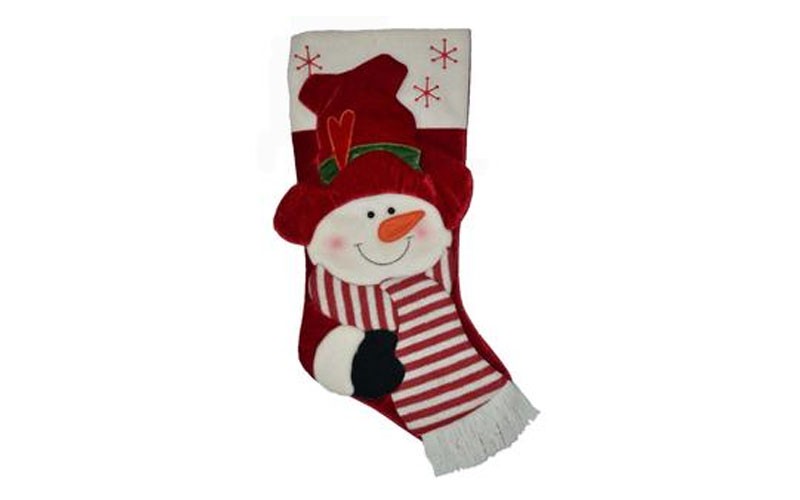 Trim A HomeÂ® 20 Red Top Hat Snowman Appliqued Stocking