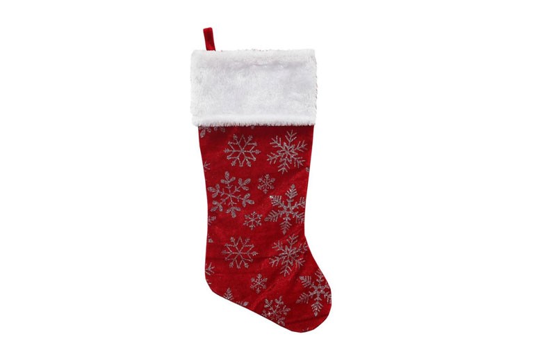Holiday Living 19-in Red Snowflake Christmas Stocking