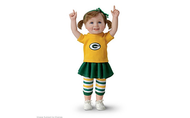 NFL Licensed Green Bay Packers Fan Girl Doll by Adrienne Brown