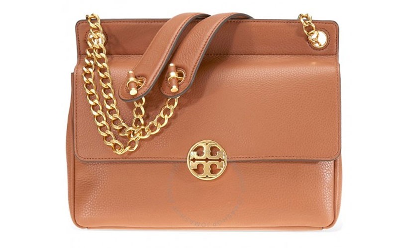 Tory Burch Chelsea Flap Pebbled Leather Shoulder Bag