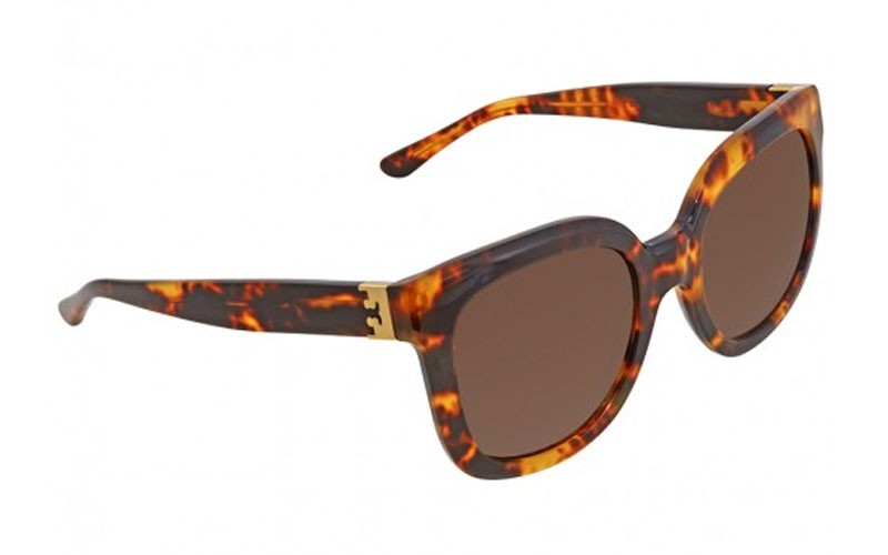 Tory Burch Brown Gradient Square Sunglasses