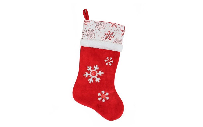 Northlight 20.5-in Red Snowflake Christmas Stocking