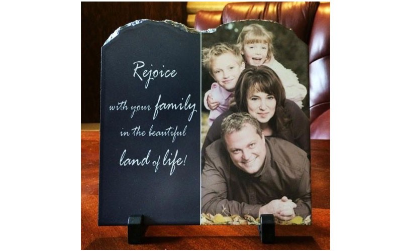 Stone Photo Slate Plaque Tablet