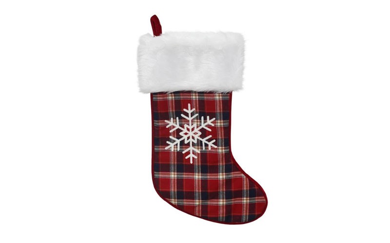 Holiday Living 20-in Multiple Colors Snowflake Christmas Stocking