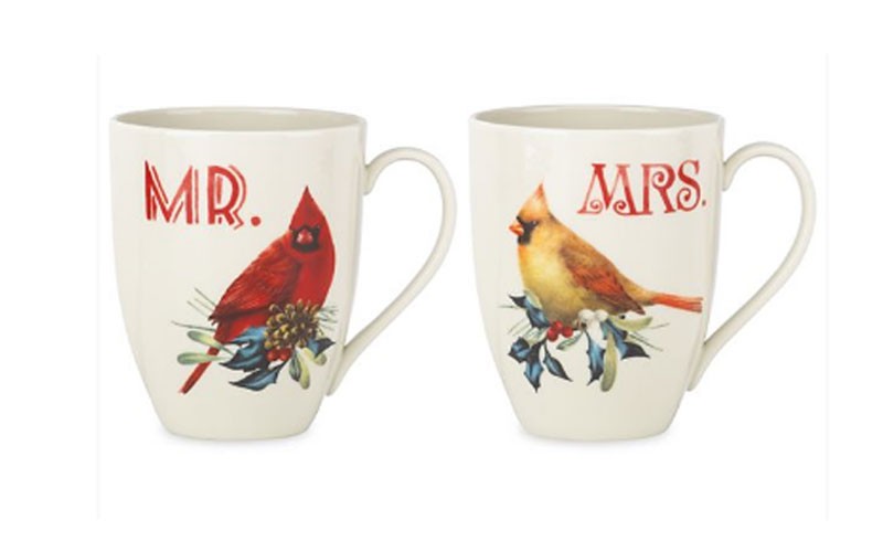 Winter Greeting 2-piece Mr & Mrs Mug Set by Lenox