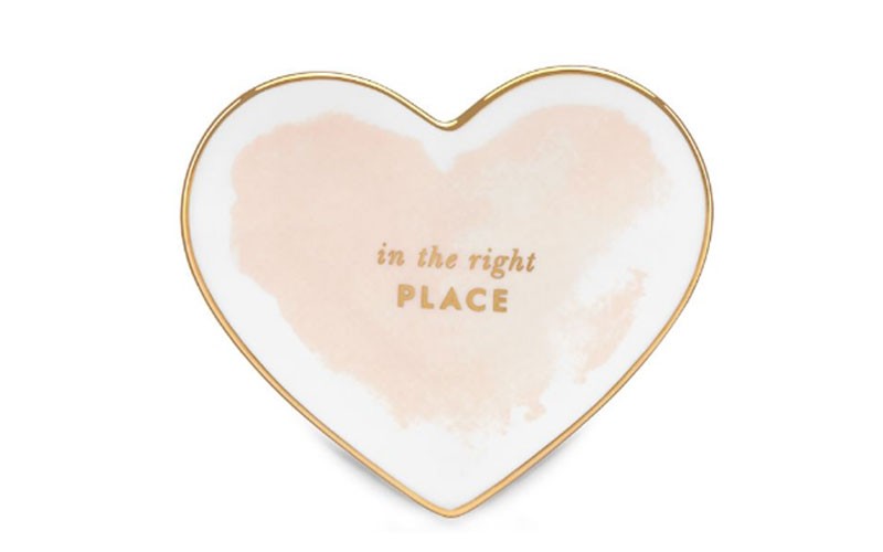 kate spade new york Posy Court Small Heart Dish