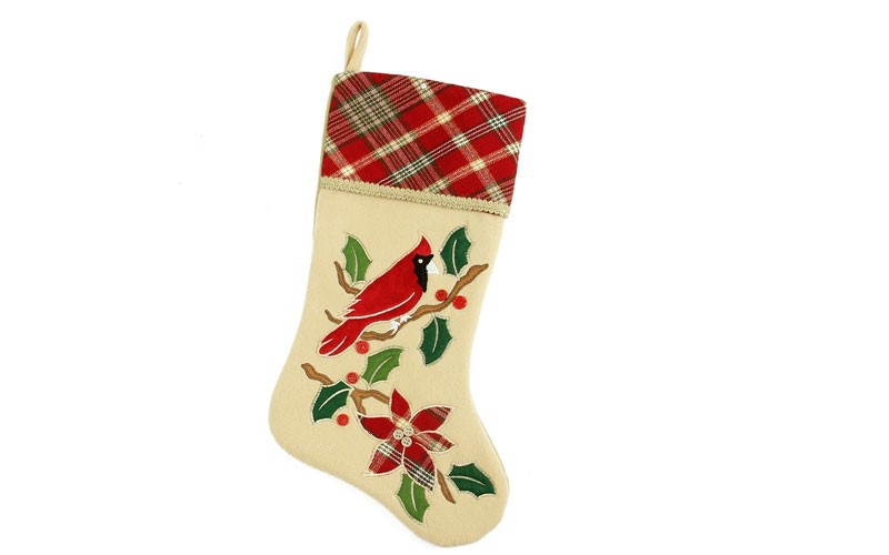 Northlight 20.5-in Off-white Animals Christmas Stocking
