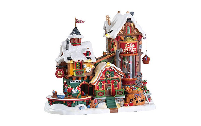 Lemax Village Collection Christmas Village Building, Elf Made Toy Factory, With 
