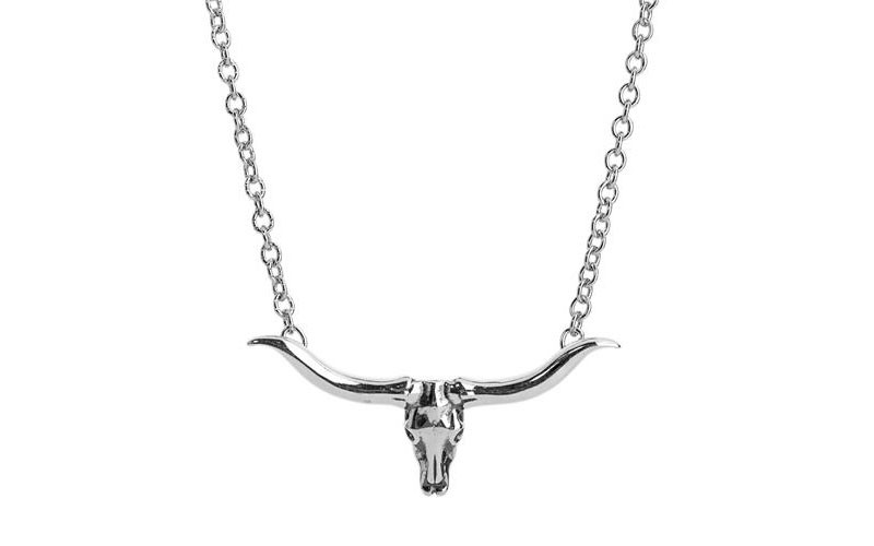 Sterling Silver Petite Longhorn Necklace