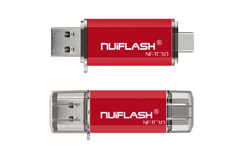 Nuiflash 128GB Type-C USB3.0 Flash Drive for Type-C Smartphones Tablets MacBook