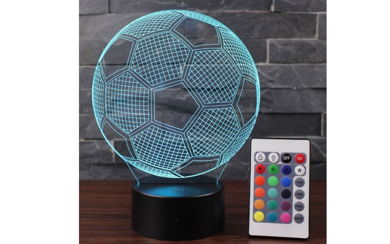 7 Color 3D Visual Illusion Lamp Touch Control Acrylic Night Light with Remote