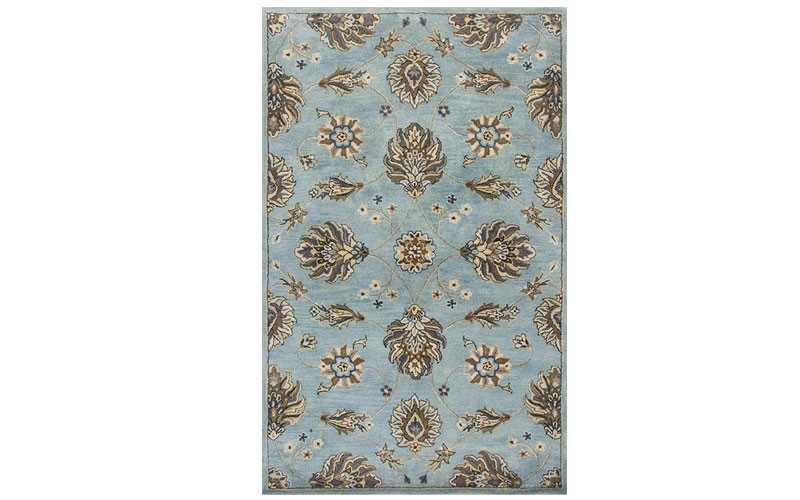 KAS Rugs Syriana 6029 Blue Allover Kashia Hand Tufted 100% New Zealand Wool